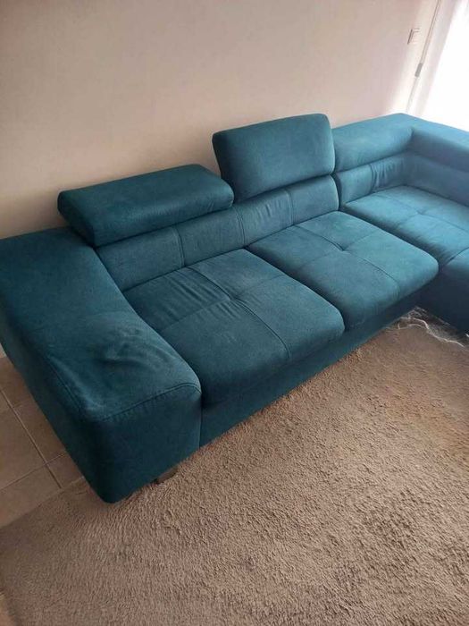 Sofa chaise longue azul