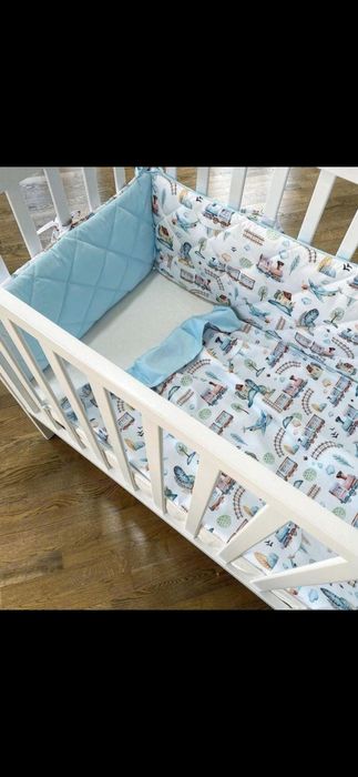 Стьогані бортики на 3 сторони ліжечка