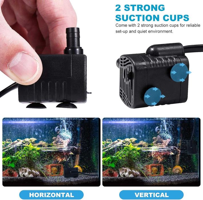 Bomba de Agua submersível 4W para aquários fontes peixes tartarugas