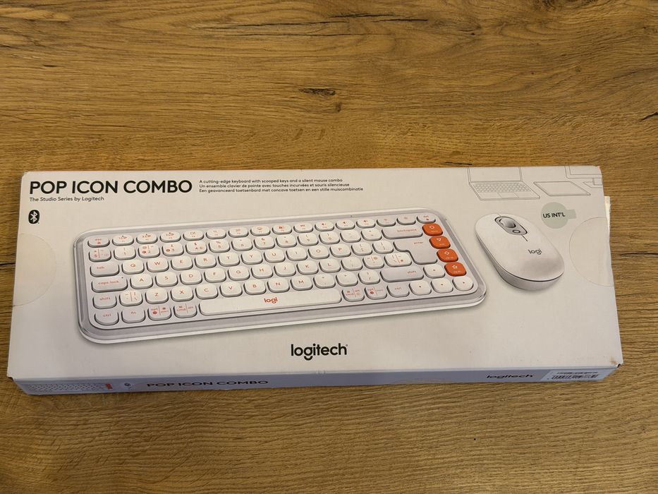 Klawiatura mysz myszka Zestaw Logitech Pop Icon Combo Off White