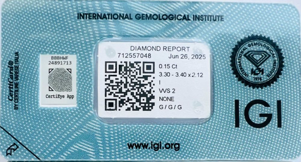 2 Diamantes naturais VS1 e VVS2 certificado IGI – ideal noivado