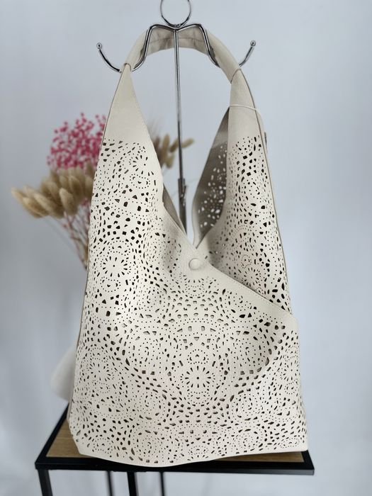 Nowa torebka worek ażurowa 2w1