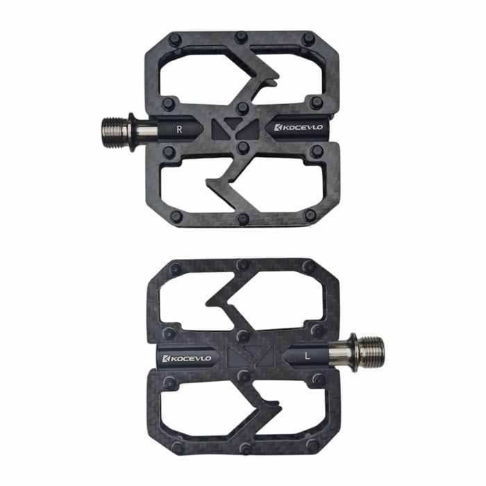 Carbon + Tytan KOCEVLO pedały platformowe rower ultralekkie carbonowe tytan