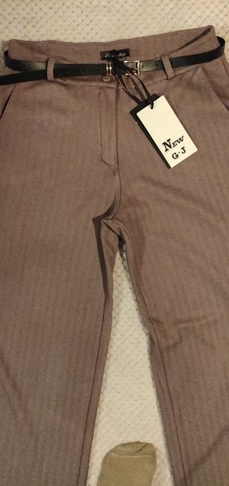 Spodnie fango jodełka prosta szeroka nogawka l m New gj