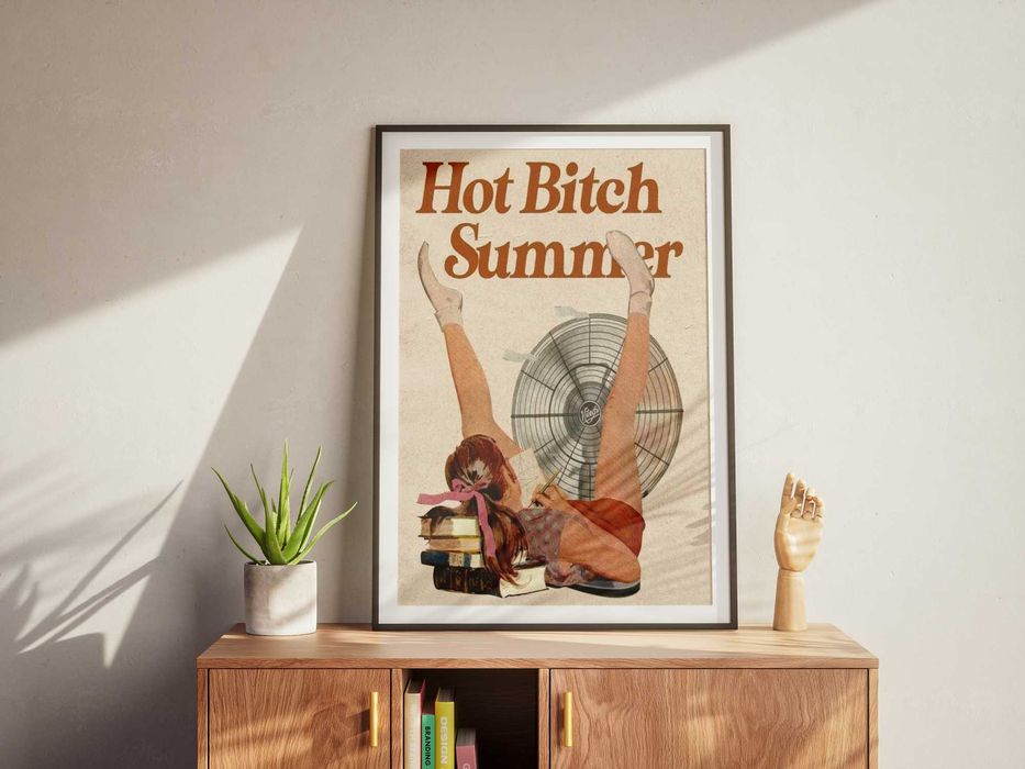 Plakat Hot Bitch Summer Vintage style