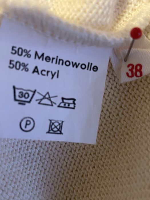 Kremowy golf w 50% z wełny z merynosów rozmiar 38