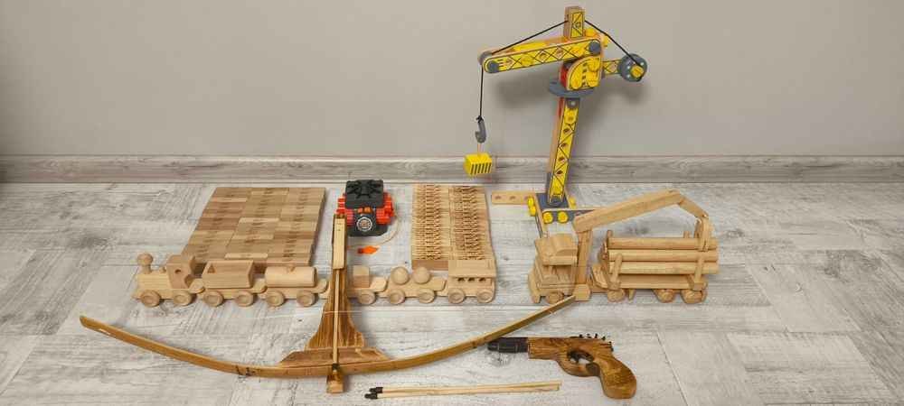 Drewniany zestaw Jenga, Jenga BOOM, Ciężarówka, Pociąg, Dźwig i inne.