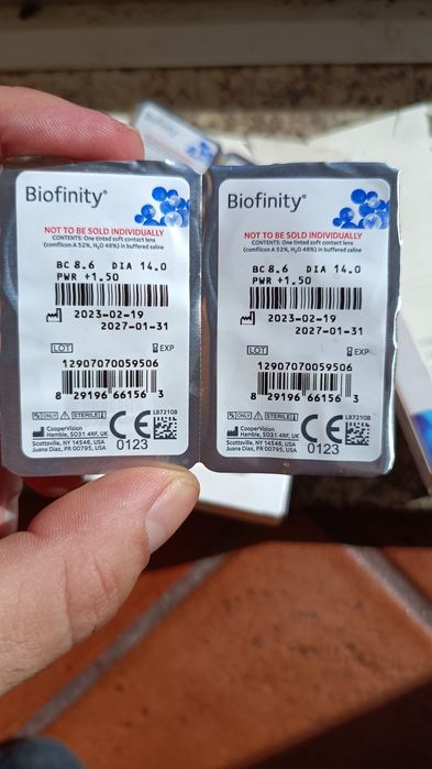 Lentes de contacto mensais +1.75, +1.5