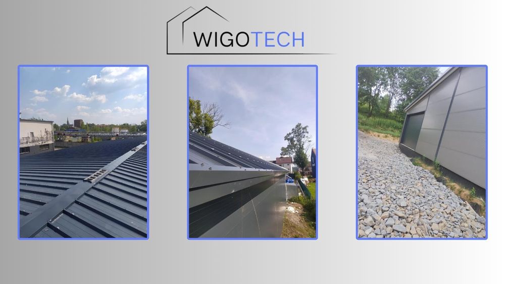 Montaż płyt warstwowych konstrukcji stalowych  budowa hal garaży wiat.