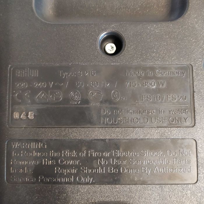 Пароварка Braun FS 10