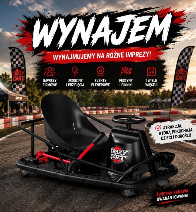Wynajem gokarta Crazy Cart – imprezy, pikniki, eventy drift