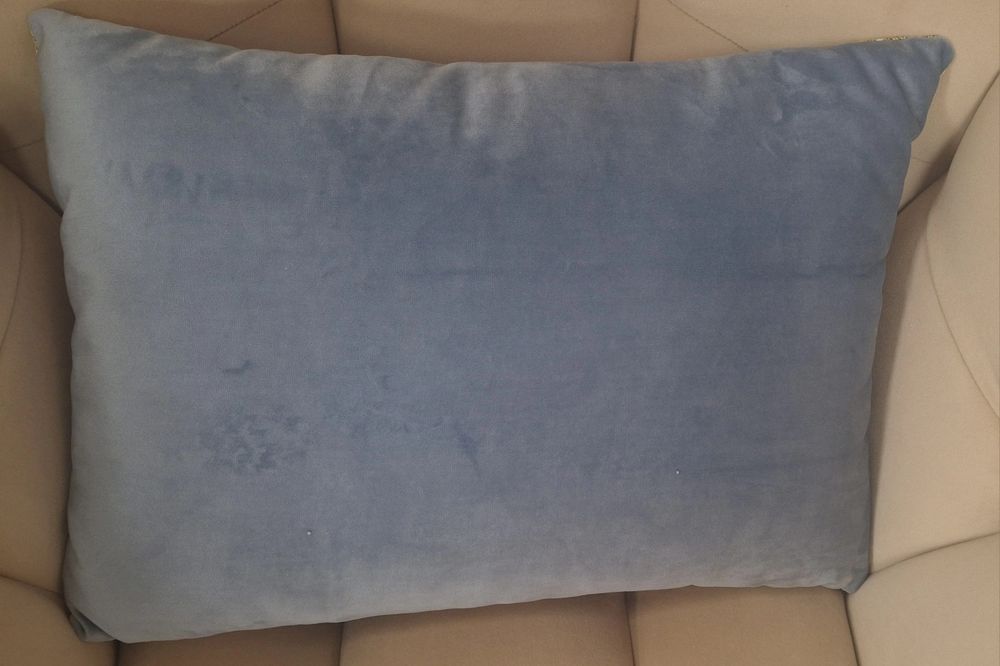 Almofadas rectangulares veludo com frente de tecido