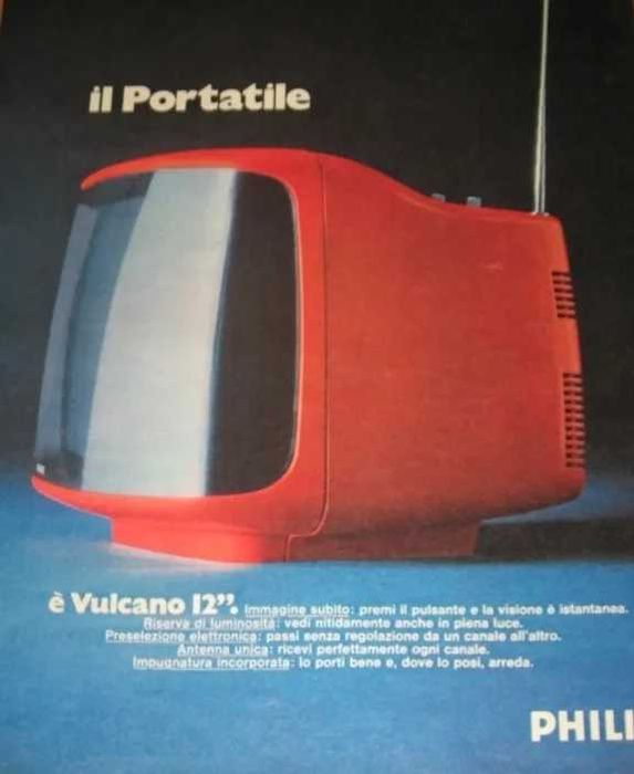 TV Philips Vulcano 12" / Retro / Vintage / Space Age 1974
