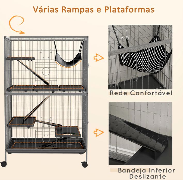 LOJA!! - Gaiola Grande para Esquilos - PORTES GRÁTIS
