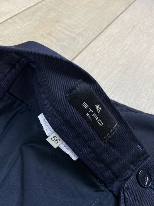 Etro mens navy cotton pants size 56 xl-xxl штани брюки чіноси
