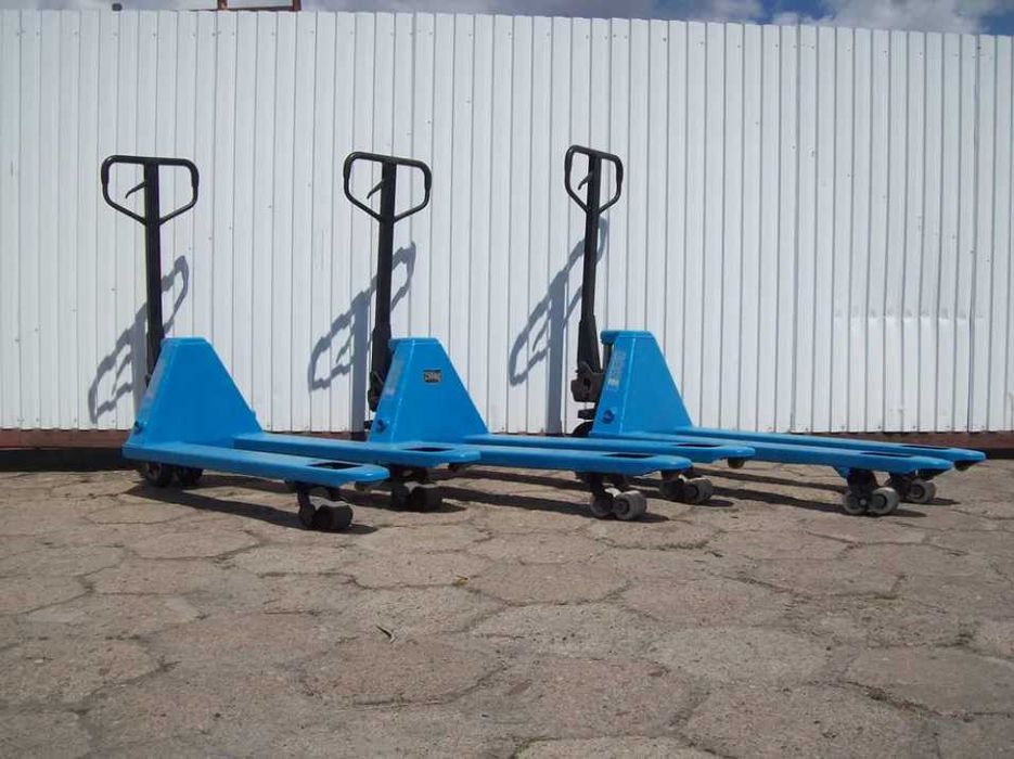 Wózek paletowy ręczny używany paleciak masztowy elektryczny sztaplarka