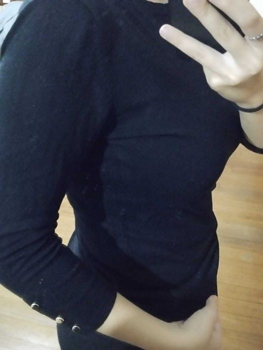 Camisola de malha preta da Stradivarius