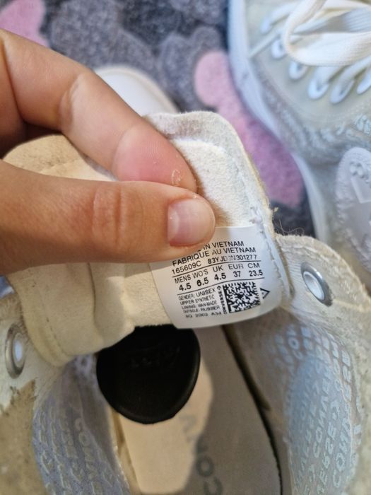 Высокие белые кеды конверсы converse 37 р 23,5 см в идеале