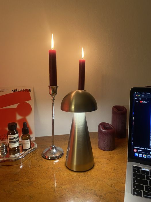 lampa grzyb metalowa