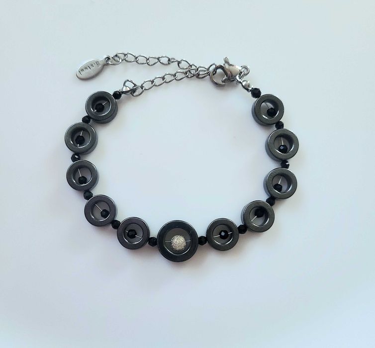 Bransoletka z kamieni naturalnych Hematyt
