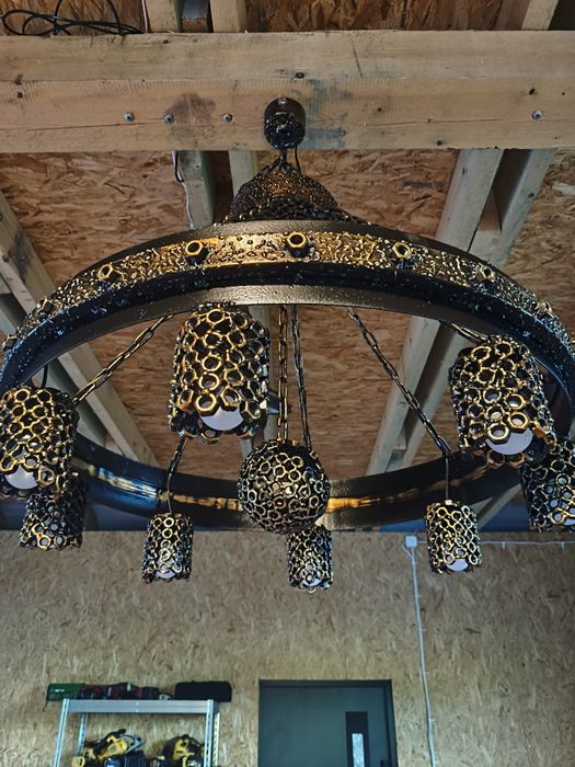 Żyrandol Industrialny Loft Handmade Stalowy Dragooweld