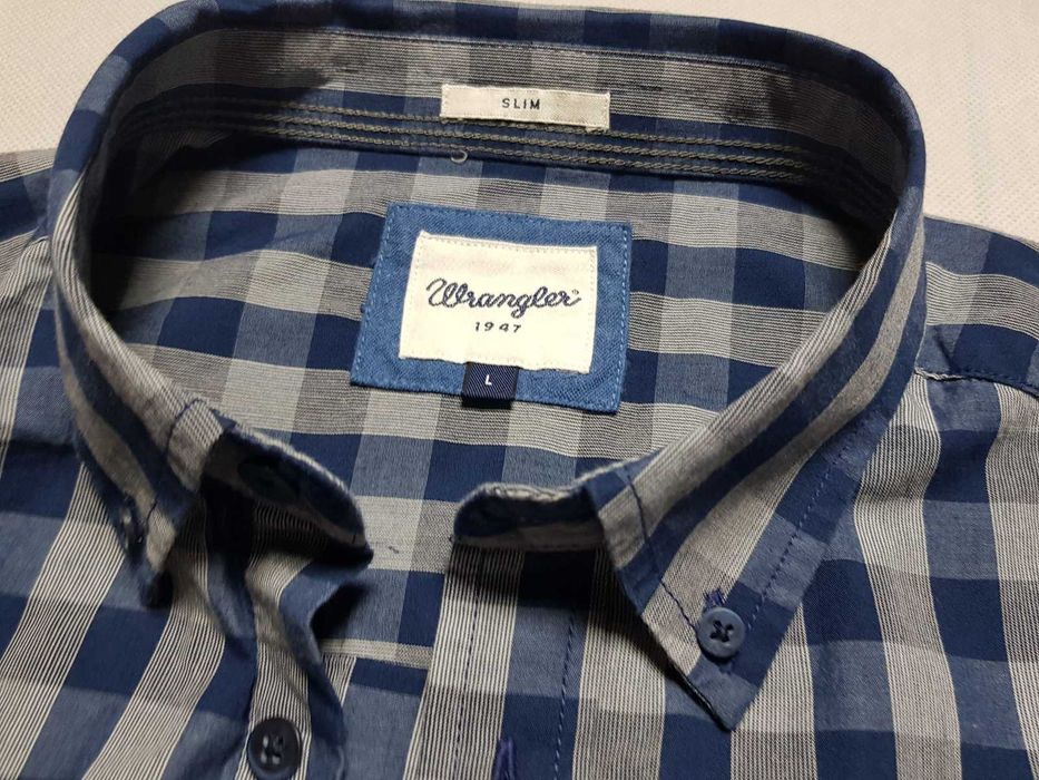 WRANGLER - SLIM / Męska Koszula roz. L Igła Stan