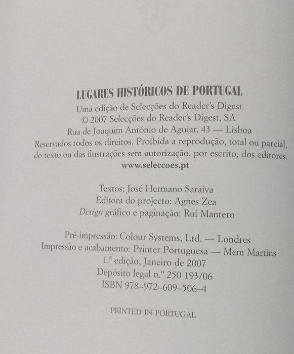 Lugares Históricos de Portugal - José Hermano Saraiva