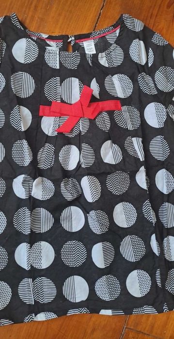 Camisa bolas preto Okaidi 8 anos