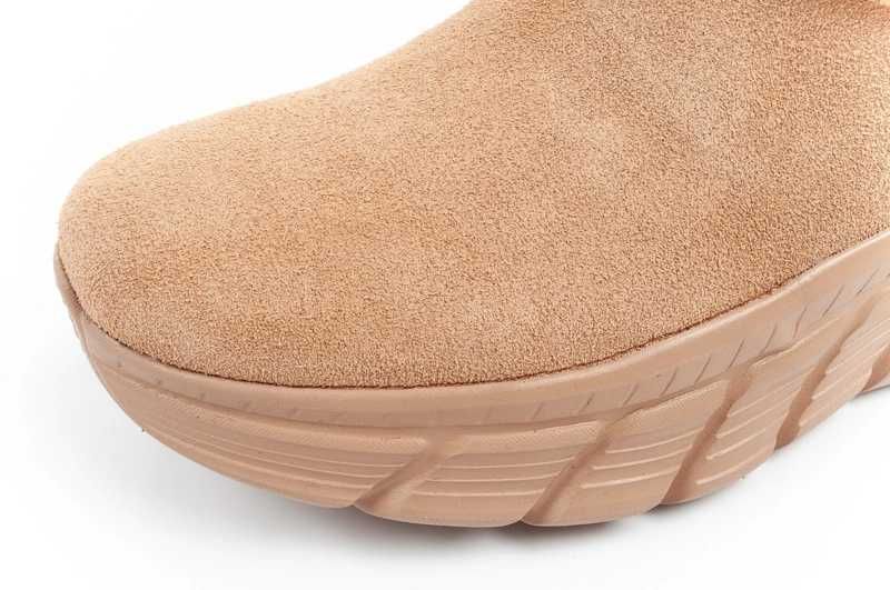 Skechers zimowe damskie botki za kostkę ocieplane skórzane r. 36-41