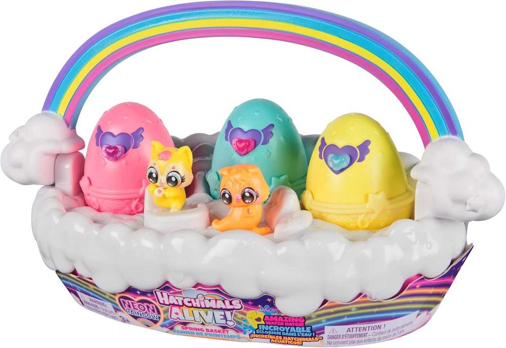 Hабір Hatchimals Alive Neon Rainbow Spring Basket Toy Весняний  кошик
