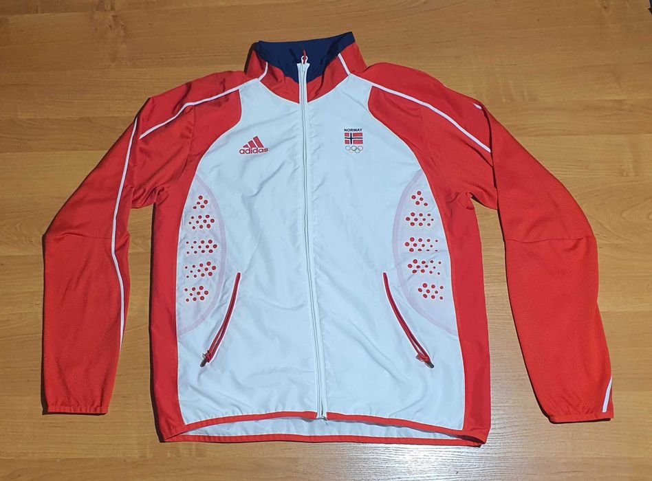 VINTAGE damska kurtka ADIDAS olimpic team NORWEGII, PEKIN 2008, L/180