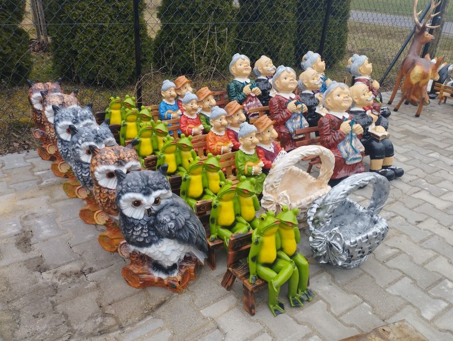 Figurki ogrodowe z masy żywicznej duży wybór