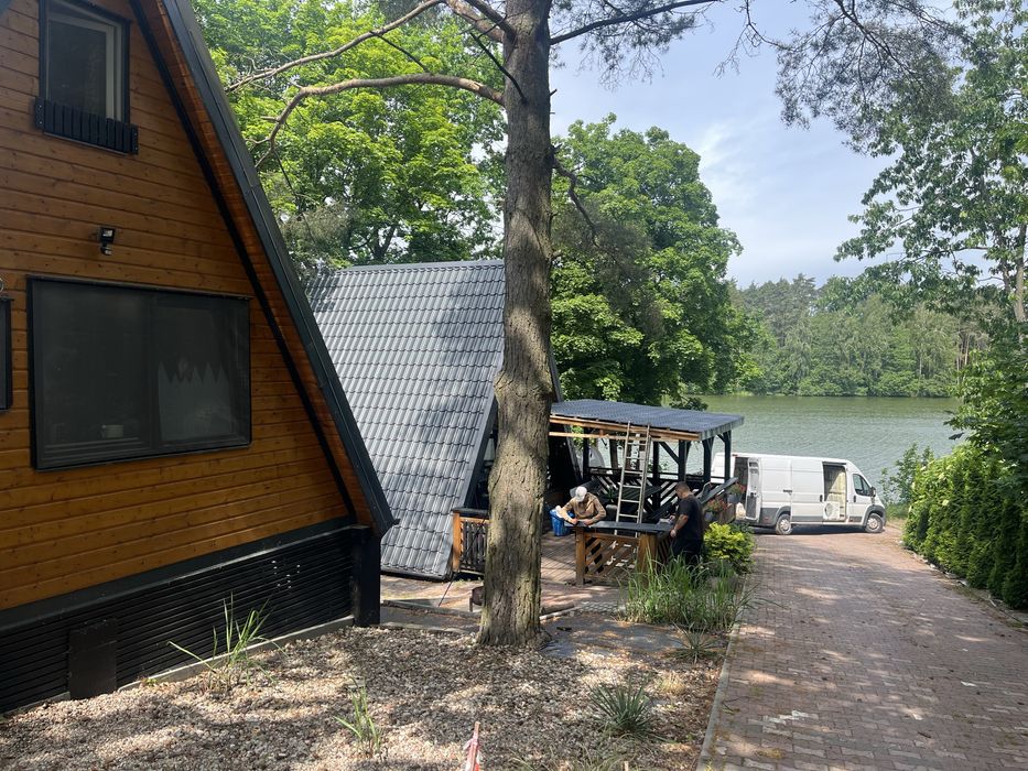 Domki Zalew Koronowski Sauna bania,domki jezioro wynajem,nocleg linia brzegowa kwatery domki letniskowe wakacyjne całoroczne pomosty wedkarskie plaża