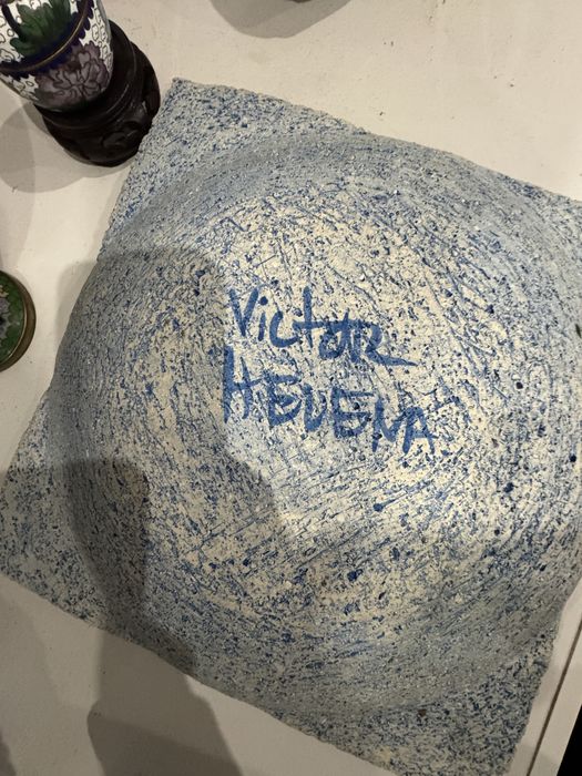 Taça e Vaso em ceramica artistica assinado Victor & Helena