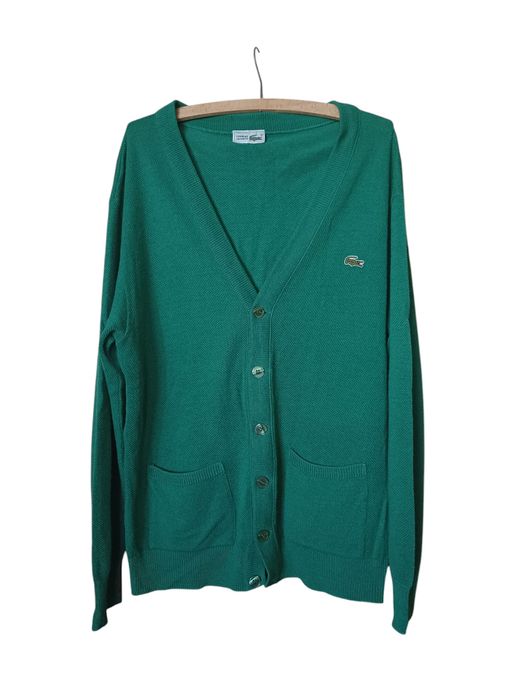 Zielony wełniany sweter Lacoste