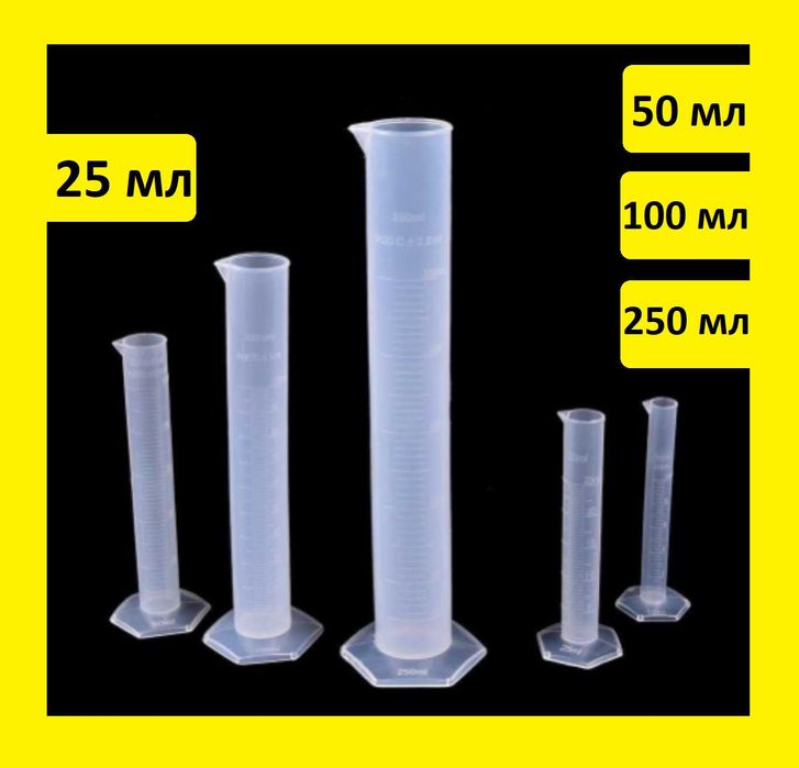 НАЙКРАЩА ПРОПОЗИЦІЯ! Мірний лабораторний циліндр  | 25–250 мл