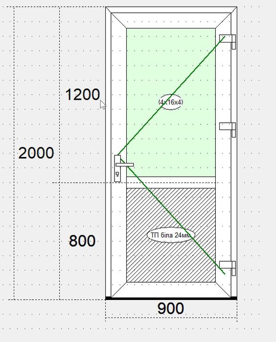 АКЦІЯ -40% Окна Двері Пластикові вхідні 900х2000 Іллінці
