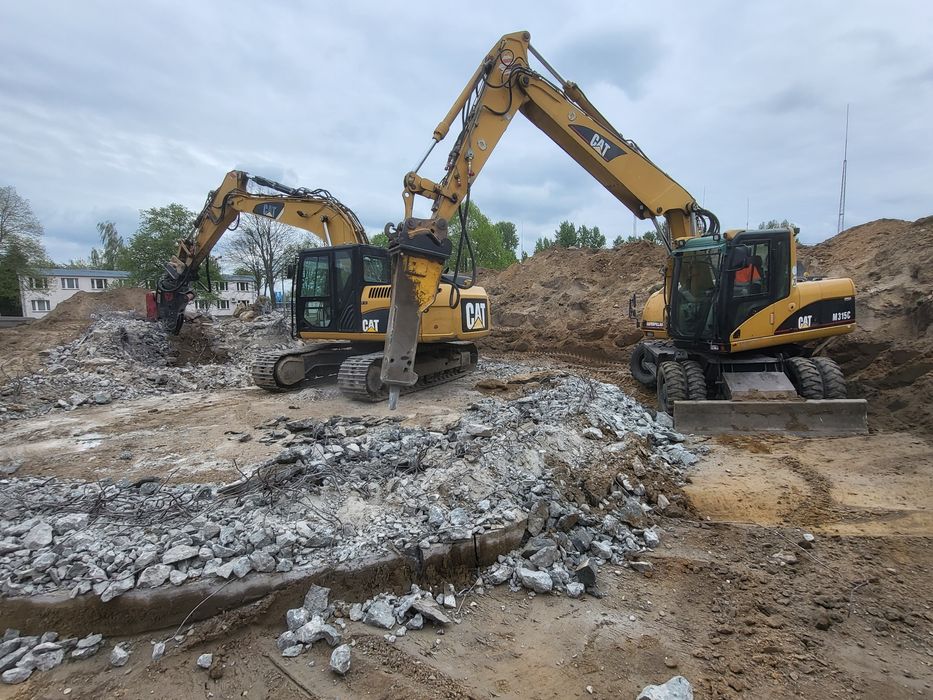 Rozbiórki wyburzenia budynków hal domów obiektów przemysłowych