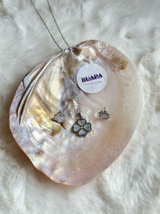 Colar e Brincos Trevo