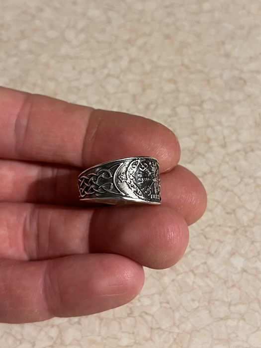 Srebrny sygnet kompas nordycki r.24