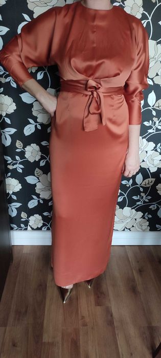 Asos ceglana sukienka 40