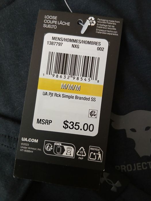Оригінал Under Armour Project Rock Simple Branded 1387797 002 футболка