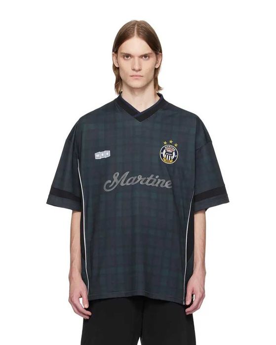 Футболка Martine Rose Football T-Shirt Black/Tartan