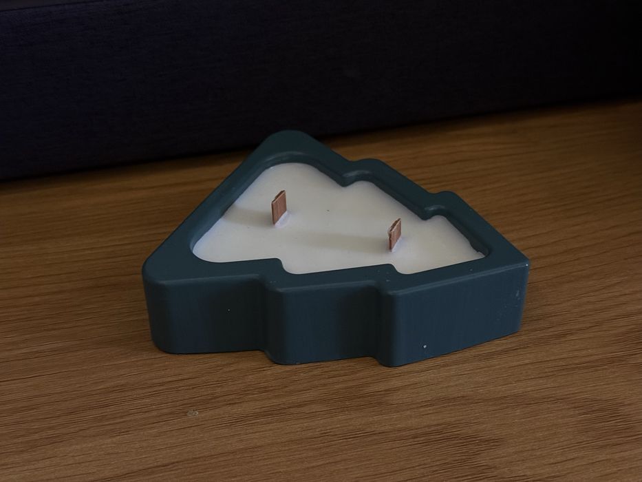 Аромосвічка «Ялинка» в гіпсовому кашпо, 100 мл