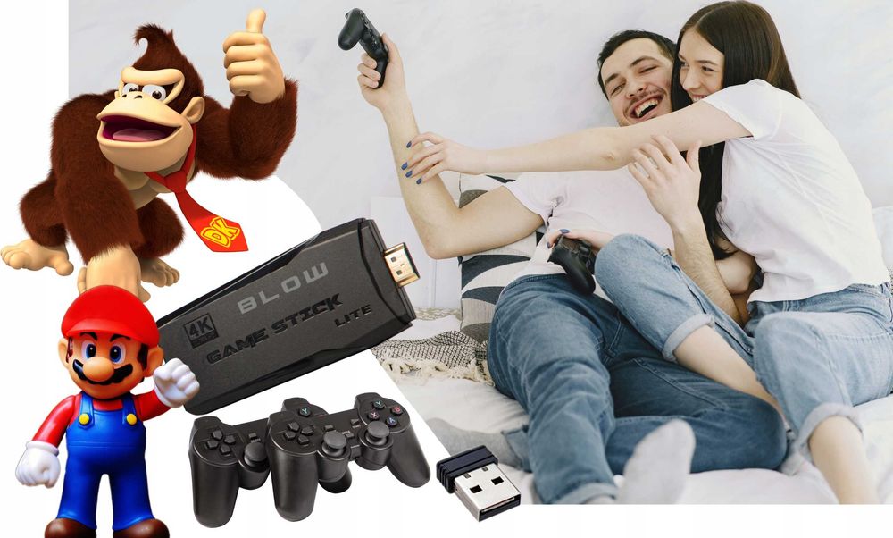 NOWY Gra Telewizyjna Mini Retro Konsola HDMI 2xPad 22073 Gier