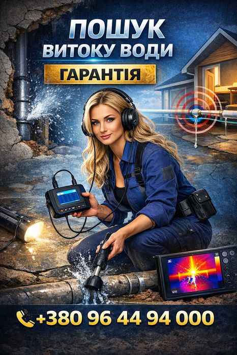 Найти виток води, ТЕПЛОВІЗОР, пошук витоку води,тепла,радиації