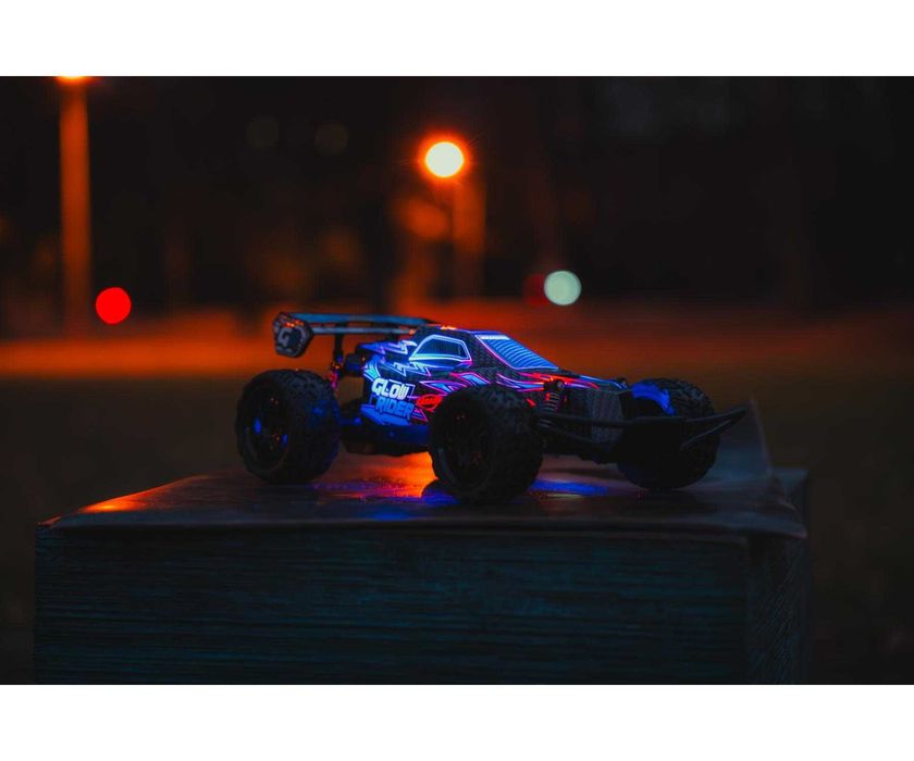 DUŻY Model Samochód RC Carson Glow Rider 1:12 Niebieski z podświetleniem LED