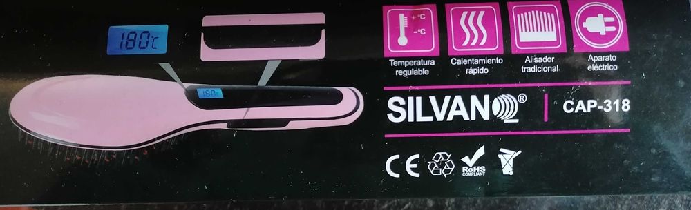 Escova alisadora de cabelo nova na caixa