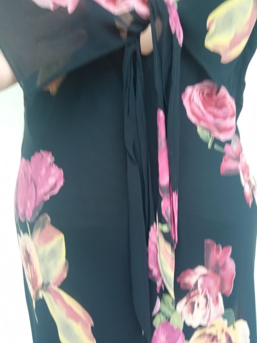 Cache sukienka maxi boho róże tulipany 120 cm pachy wesele wiskoza hit