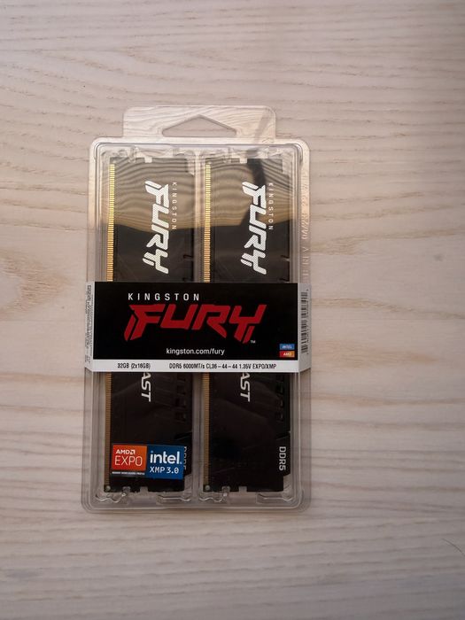 Модуль пам’яті DDR5 2x16GB/6000 Kingston Fury Beast Black EXPO